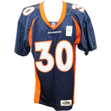 Terrell Davis Signed Broncos Wilson Authentic 48 Blue Jersey BAS 45059