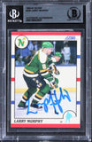 North Stars Larry Murphy Authentic Signed 1990 Score #208 Card BAS Slabbed