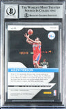 76ers Allen Iverson Signed 2018 Panini Prizm Silver #45 Card Auto 10! BAS Slab