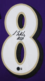 Isaiah Likely Authentic Signed Purple Pro Style Framed Jersey BAS Witnessed