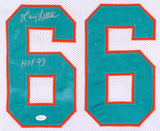 Larry Little Signed Dolphins Jersey Inscribed "HOF 93" (JSA COA) 1972 Miami 17-0