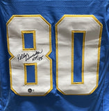Kellen WInslow Autographed/Signed Pro Style Jersey Blue Beckett 40416