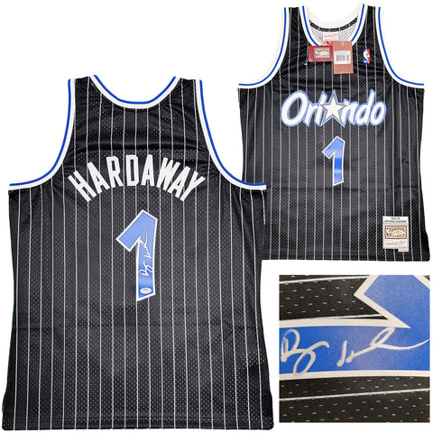 MAGIC ANFERNEE HARDAWAY AUTO BLACK AUTHENTIC M&N 1994-95 JERSEY L PSA/DNA 208253