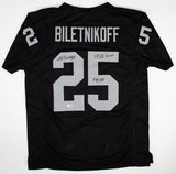 Fred Biletnikoff Signed Oakland Raiders Jersey Twice Inscribed (Beckett) HOF Q.B