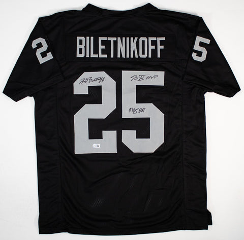 Fred Biletnikoff Signed Oakland Raiders Jersey Twice Inscribed (Beckett) HOF Q.B