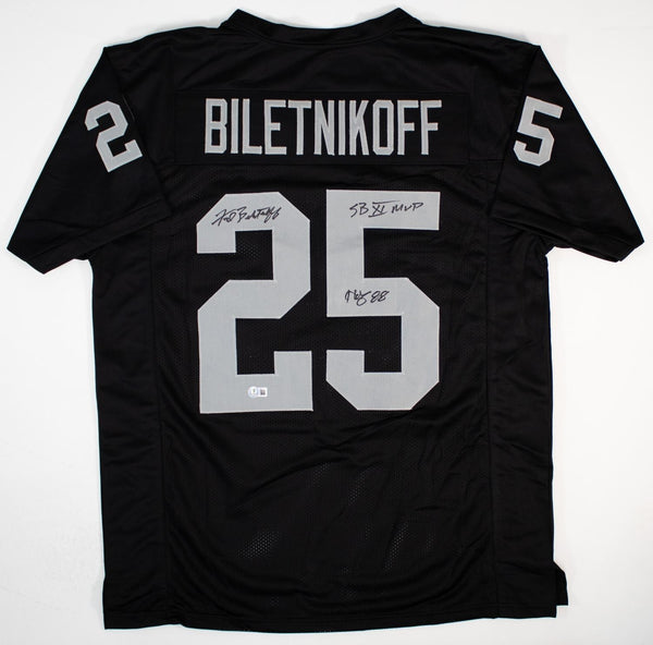 Fred Biletnikoff Signed Oakland Raiders Jersey Twice Inscribed (Beckett) HOF Q.B