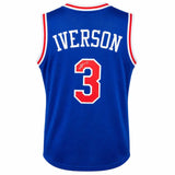 Allen Iverson (76ers) Signed Royal Blue Custom Basketball Jersey - (SCHWARTZ ...