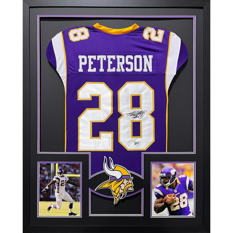 Adrian Peterson Autographed Signed Framed Minnesota Vikings Jersey BECKETT