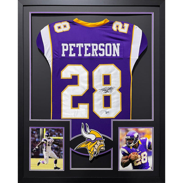 Adrian Peterson Autographed Signed Framed Minnesota Vikings Jersey BECKETT