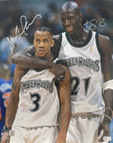 Kevin Garnett Stephon Marbury Autographed 16x20 Photo Beckett 43103