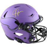 Justin Jefferson Signed Minnesota Vikings SpeedFlex Rave Helmet Beckett 50138