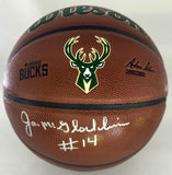 Bucks JON McGLOCKLIN Signed Full Size Wilson Replica BUCKS LOGO Basketball AUTO