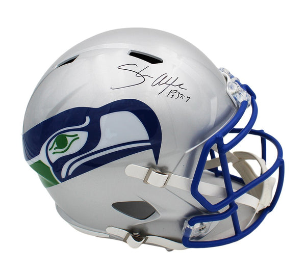 alexander football helmet Shaun Alexander Signed Seattle Seahawks Speed Full Size TB 83-01 Helmet
