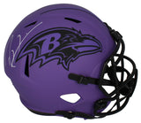 Ray Lewis Autographed Ravens Speed 'RAVE' Full Size Helmet Beckett Witnessed