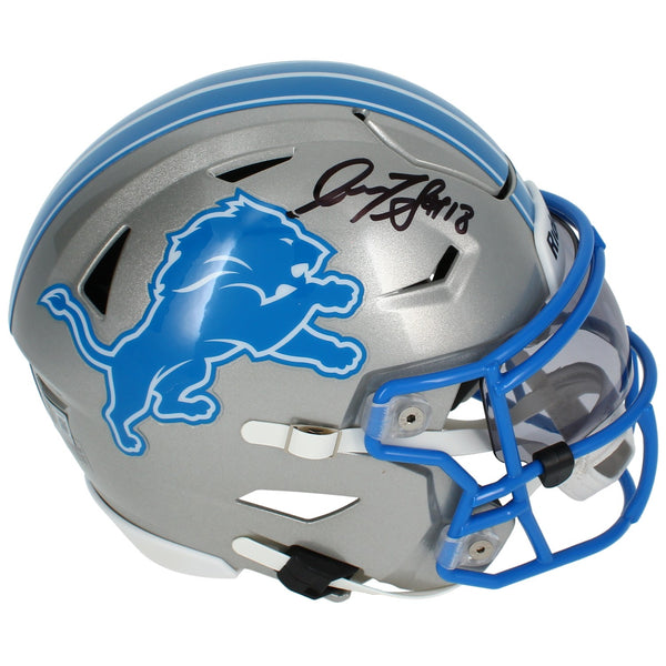 Isaac Teslaa Autographed Detroit Lions SpeedFlex Midi Helmet Beckett Witnessed