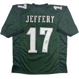 Autographed/Signed Alshon Jeffery Philadelphia Green Football Jersey Beckett COA