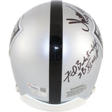 Biletnikoff Plunkett Allen Signed Oakland Raiders Mini Helmet MVP Fanatics 51865