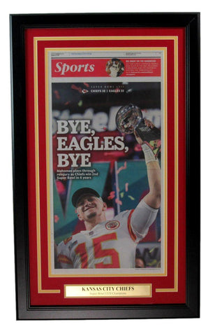 2023 Kansas City Star Newspaper Chiefs Super Bowl LVII Champions Framed 182845