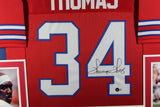 Thurman Thomas (Bills red SKYLINE) Signed Autographed Framed Jersey Beckett
