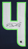 Sam Darnold Authentic Signed Navy Blue Pro Style Framed Jersey BAS Witnessed