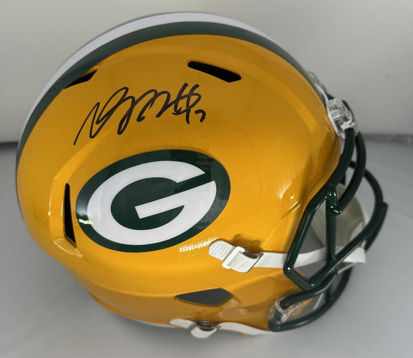 Packers Receiver DAVANTE ADAMS Signed Full Size Replica Speed Helmet AUTO BAS