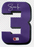 Suns Steve Nash Signed White M&N 1996-97 HWC Swingman Framed Jersey BAS Witness