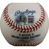 Travis Hafner Autographed/Signed Cleveland Indians OML Baseball Beckett 56498