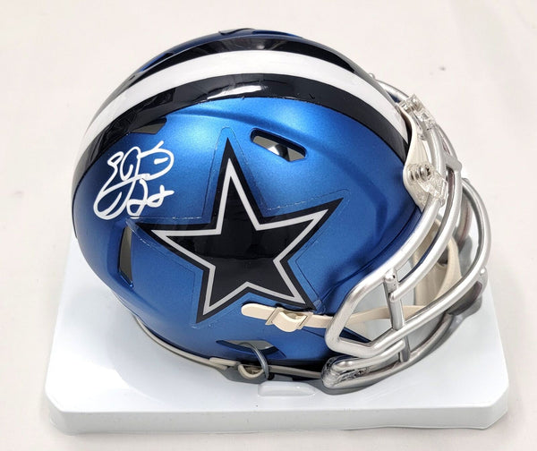 Emmitt Smith Autographed Dallas Cowboys Blaze Mini Helmet Beckett Witnessed