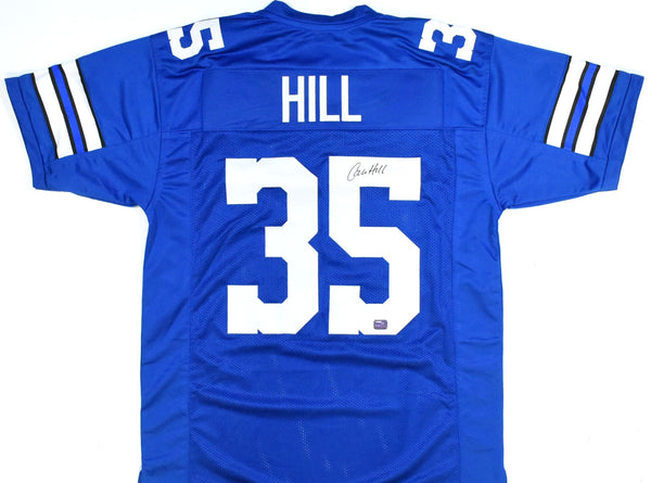 Calvin Hill Autographed Blue Pro Style Jersey - Prova *Black