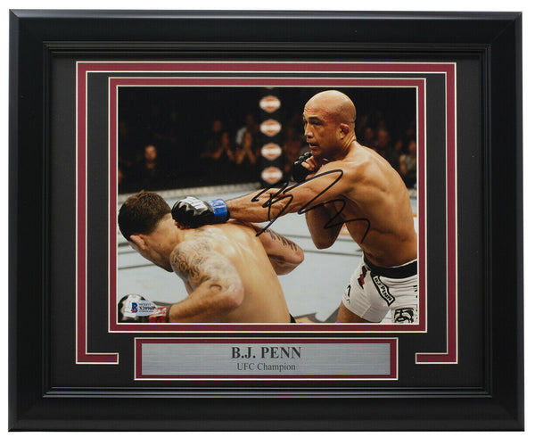 BJ Penn Signed Framed 8x10 UFC Photo BAS