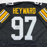 Autographed/Signed Cameron Cam Heyward Pittsburgh Retro Black Jersey Beckett COA