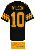 Roman Wilson (STEELERS) Signed Black Custom Football Jersey - (BECKETT COA)