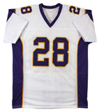 Adrian Peterson Authentic Signed White Pro Style Jersey BAS Witnessed 2