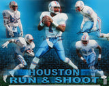 Run-N-Shoot Multi Autographed 16x20 Houston Oilers Photo- JSA Authenticated