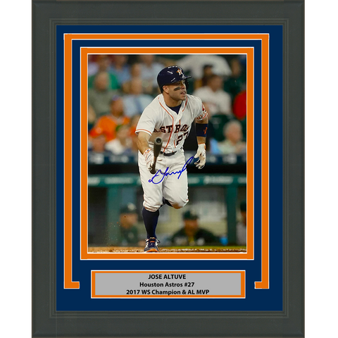 Framed Autographed/Signed Jose Altuve Houston Astros 16x20 Photo JSA COA #3