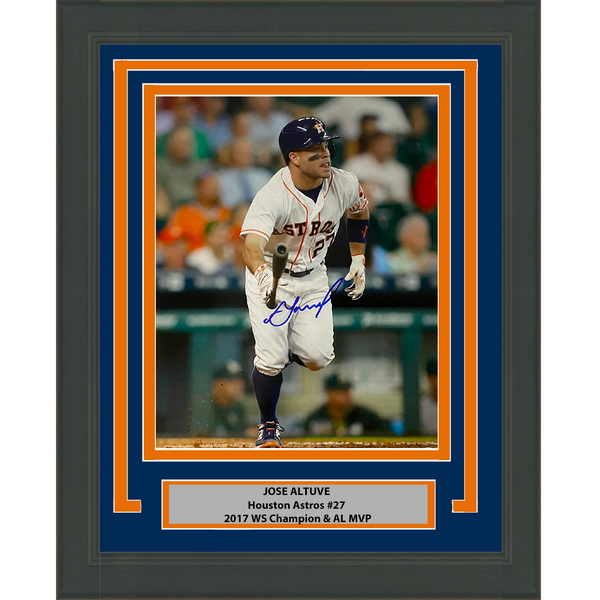 Framed Autographed/Signed Jose Altuve Houston Astros 16x20 Photo JSA COA #3