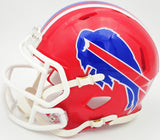 BRUCE SMITH AUTOGRAPHED BILLS RED THROWBACK 1987-2001 MINI HELMET BECKETT 233777