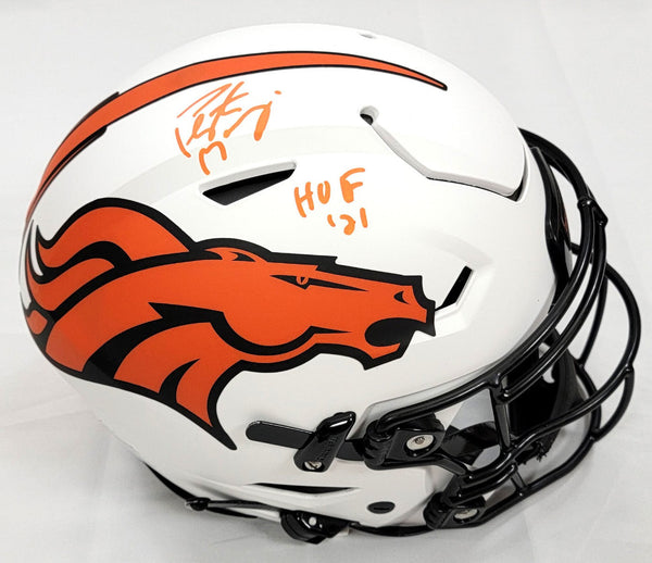 Peyton Manning Signed Broncos Lunar Eclipse Speed Flex Helmet W/ HOF 21 Fanatics