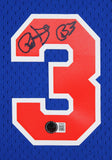 Knicks Patrick Ewing Authentic Signed Blue 1991-92 M&N Framed Jersey BAS