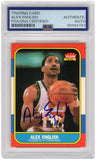 Alex English Signed Denver Nuggets 1986 Fleer Basketball Trading Card #30 -(PSA)