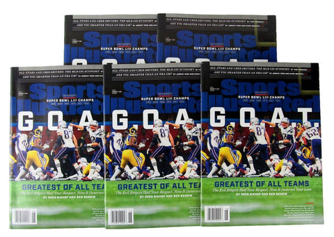 Tom Brady Patriots Sports Illustrated 2/11/19 6th Super Bowl Win NO LABEL 161029