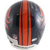 John Elway Autographed Denver Broncos Pro VSR4 Helmet 4 Insc. Beckett 32134
