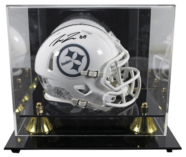 Steelers Pat Freiermuth Signed STS III Speed Mini Helmet W/ Case BAS Witnessed