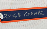 Ed McCaffrey "2x SB Champs" Signed Denver Broncos White Jersey (JSA COA) WR