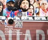 JAMES HARDEN AUTOGRAPHED 16X20 PHOTO PHILADELPHIA 76ERS BECKETT WITNESS 214078