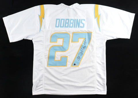 J. K. Dobbins Signed Los Angeles Chargers Jersey (Beckett) 2020 Pick OSU / R.B.