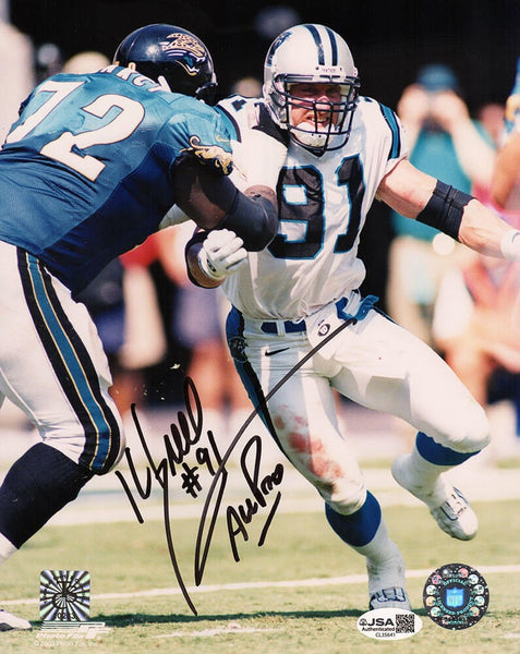 Kevin Greene Signed Panthers Action vs Jaguars 8x10 Photo w/All Pro - (JSA COA)