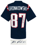 Rob Gronkowski (PATRIOTS) Signed Navy Custom Football Jersey - (PSA COA)