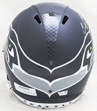 Chris Carson Signed Seattle Seahawks Blue Full Size Speed Helmet Fanatics Holo
