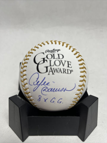 Andre Dawson Autographed Official Gold Glove Award Baseball With 8x GG Inscr